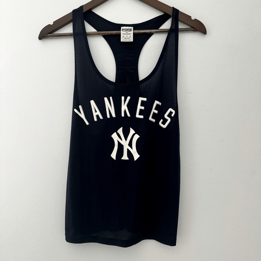 VS PINK NY Yankees navy mess tank top size xs